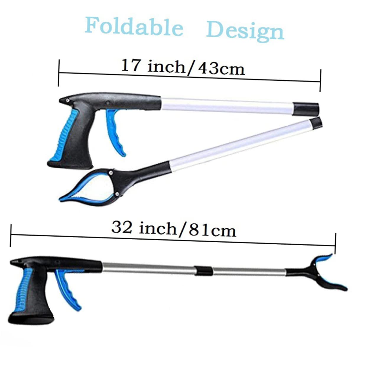 HOODANCOS Litter up Tool Foldable Elder Self Grabber Flexible Puller -up Tools Lawn Small Grabber Tool Gripper Collector Gardening Dirt Arm Multifunctional Outdoor Patio Pickup Clean