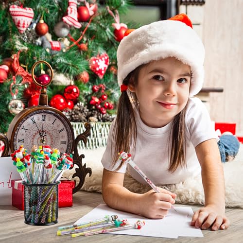 FOIMAS 24 lápices navideños multicolor para niños miniatura 6
