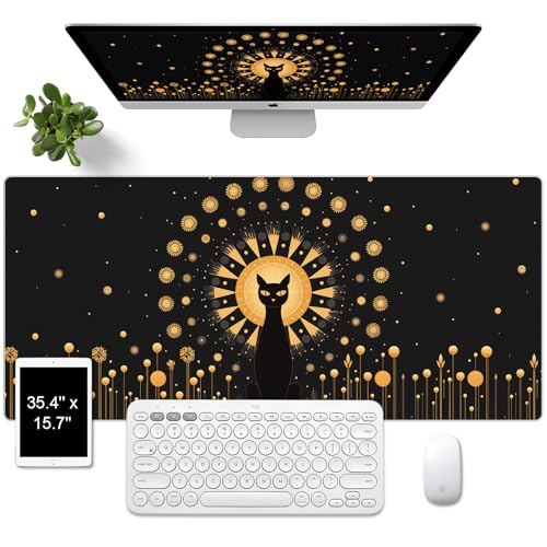 METEOROCK Sous Main Bureau Cuir-Tapis de Bureau Imperméable, Tapis D'ordinateur Antidérapant, Grand Tapis de Souris Facile à Nettoyer, Tapis de Clavier pour...