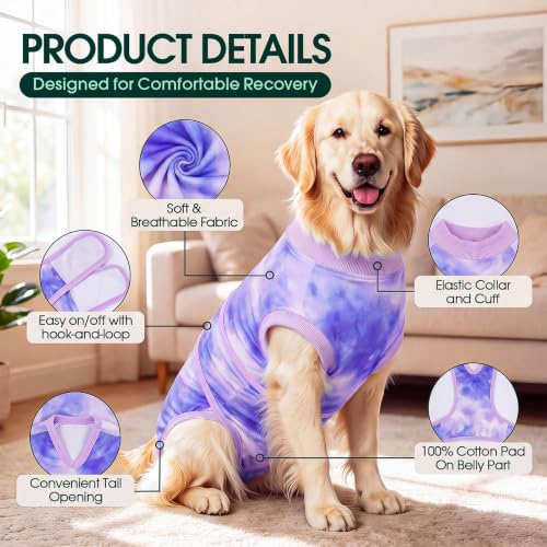 Image of Kuoser Dog Surgery Suit Female Spay, Dog Recovery Suit Male Neuter