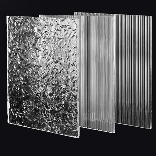 Panneau acrylique rayé transparent rigide de 1 cm pour masquer et diffuser la lumière