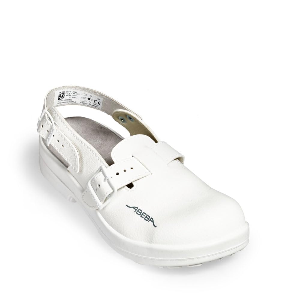 Abeba - Calzado de protección para Hombre Blanco Blanco 36 EU