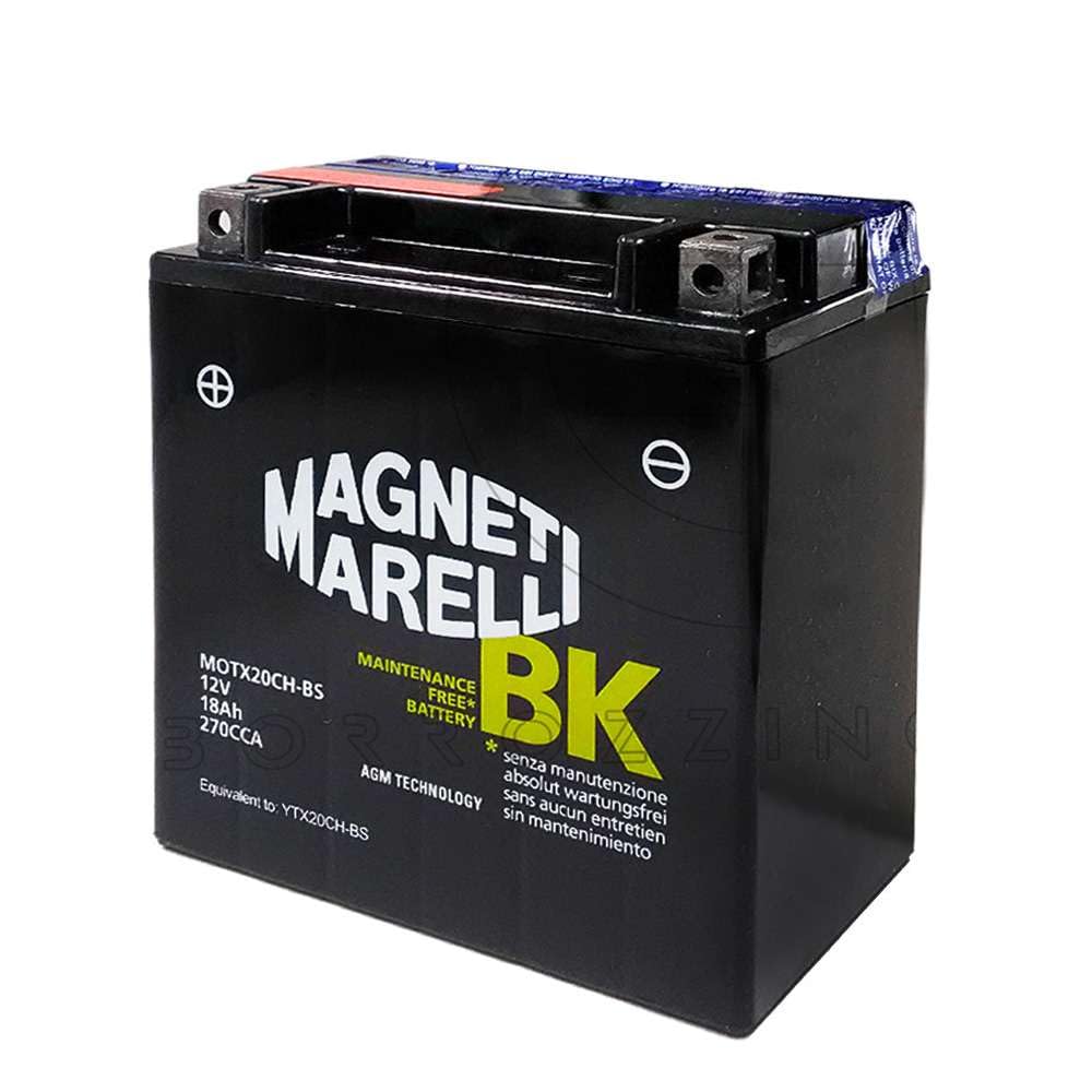 Batteria YTX20CH-BS AGM, BATTERIA AUTO per Moto, 12V 18Ah, Senza Manutenzione, Completa di Liquido per Attivazione