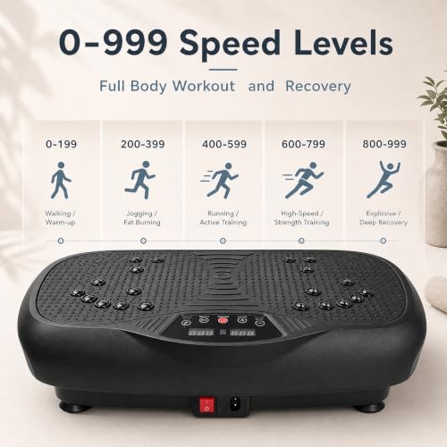 Image of Natini Vibration Plate Exercise Machine - Power Vibrating Plate for Lymphatic Drainage,Whole Body Workout Machine for Women Weight Loss Home Fitness,