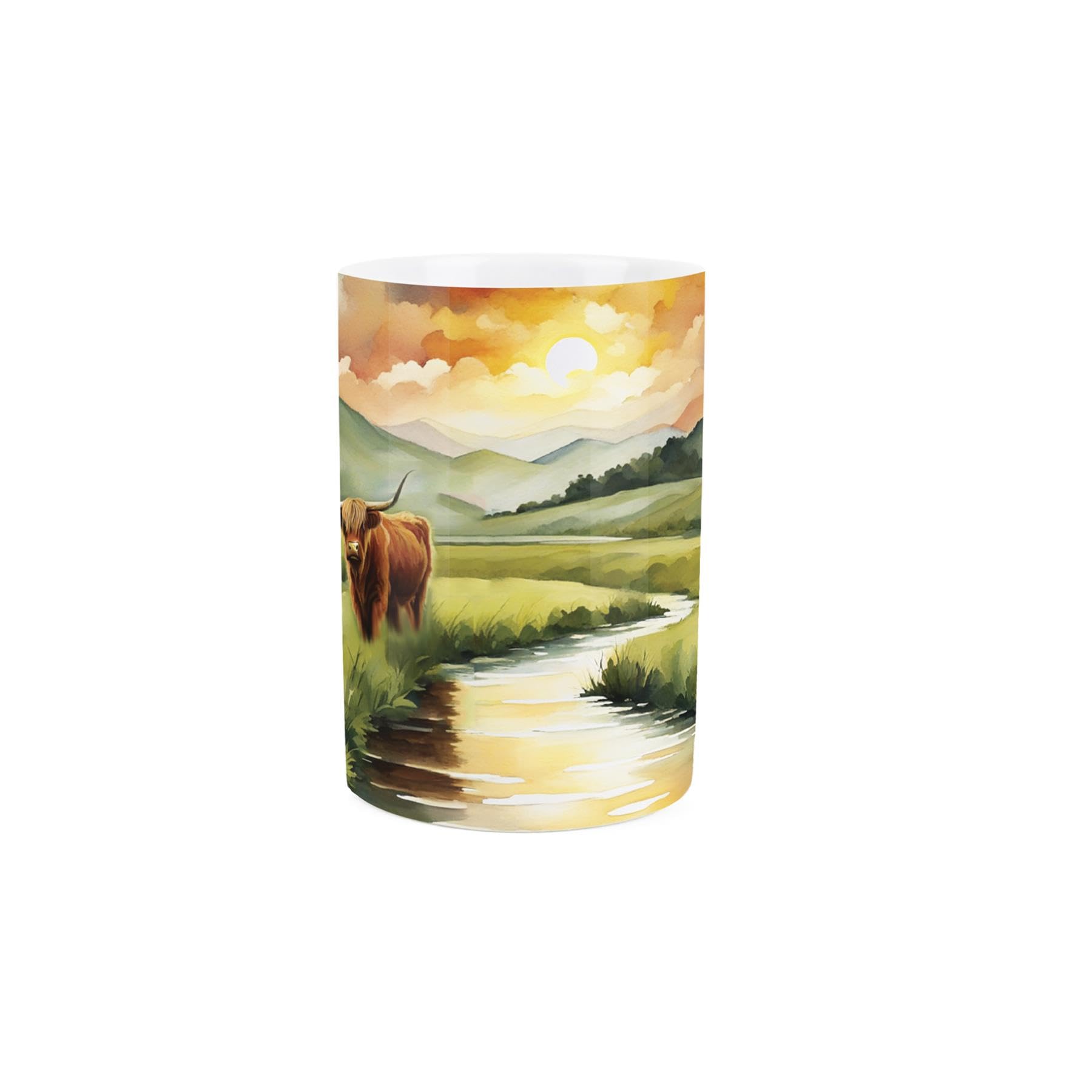 Purely Home Highland Cow British Wildlife Mug - Countryside Animals/Birds Artwork - Tea Coffee Hot Drinks Ceramic Mug Gift/Present - Image 3
