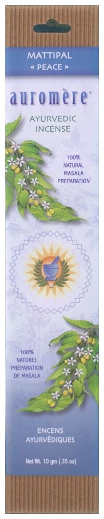 Auromere Ayurvedic Incense, Mattipal (Peace)