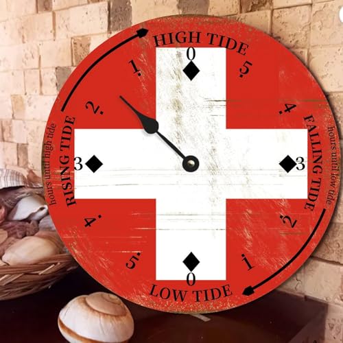 Reloj de marea de madera suizo vintage con acabado texturizado premium 5