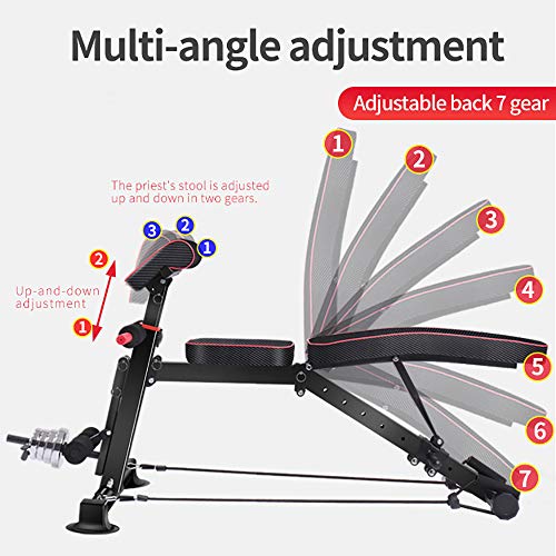Adjustable Weight Bench with Backrest,Strength Training Bench for Full Body Workout Foldable Incline Decline Exercise Utility Bench for Home Gym