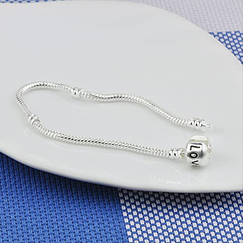 Convient aux bracelets de perles chaîne serpent en argent - 3