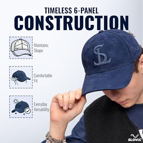 Image of SLOVIC Cap for Men Stylish | Unisex Cap with Adjustable Straps | Summer Caps for Men & All Sports - Cricket, Football | Comfortable fit Baseball Caps for Mens & Boys | Free Size