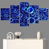 SIGNWIN 5 Panel Canvas Wall Art Linear Patterns for Home Decorations Ready to Hang - 60