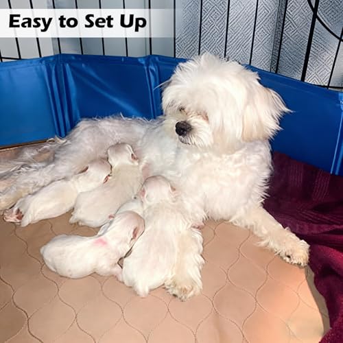 Artilife Whelping Pen for Dogs,Whelping Box for Small Dogs and Puppies,Dog Birth Supplies,Portable Whelping Pool Whelping Box(32" Dia.x8 H)
