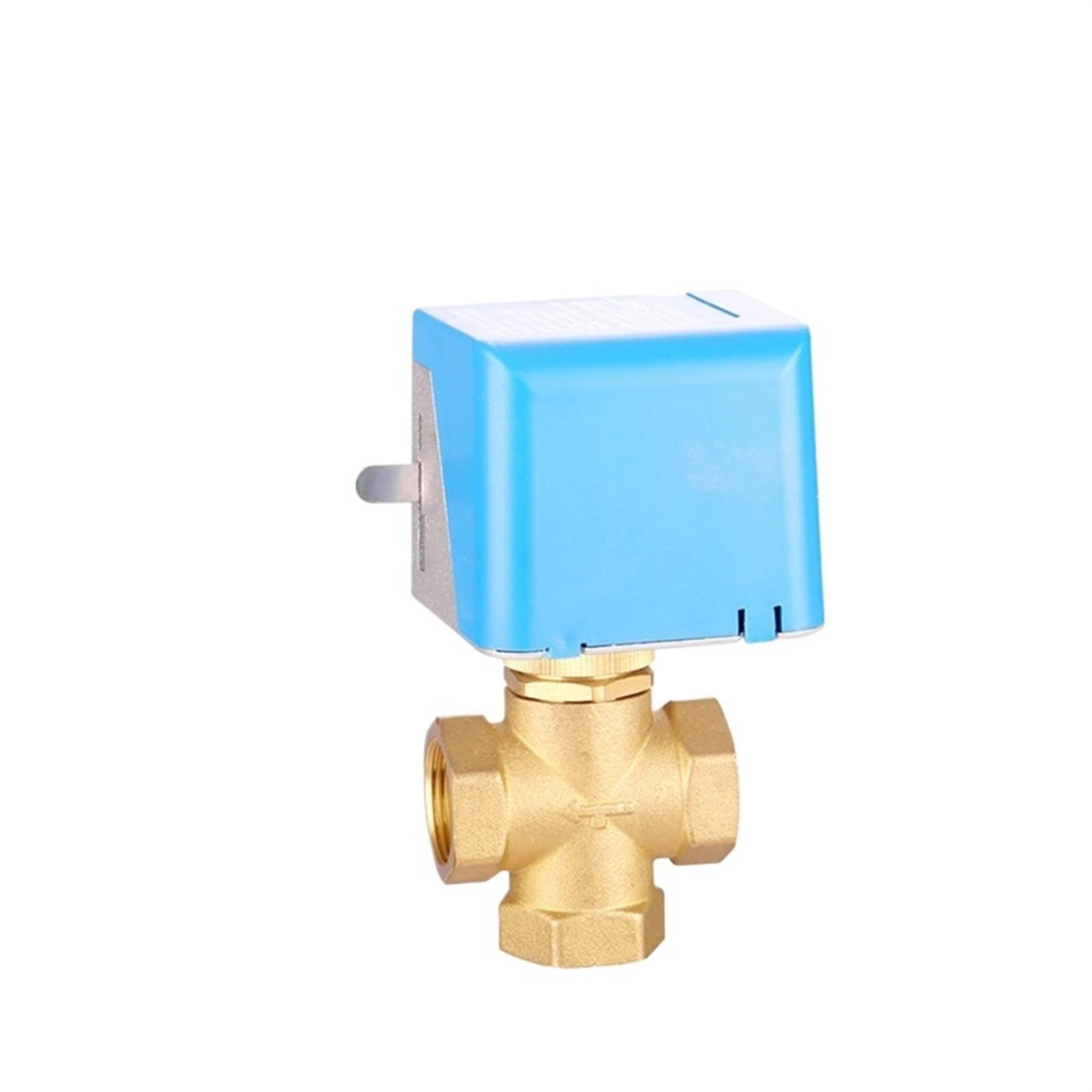 Valvole a globo elettriche motorizzate in ottone a tre vie da 3/4 1 pollice Valvola di intercettazione AC220V a 2 fili 1 pz(3/4")