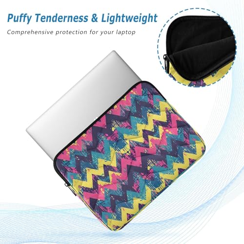 Funda para portátil de 13-14 pulgadas con diseño zigzag impermeable miniatura 5