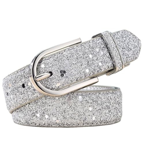 Fashion Sparkly PU Leather Waist Belts for Women Formal Dresses Jeans