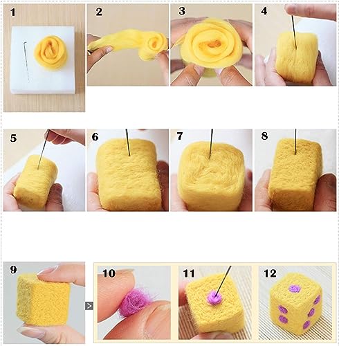 Image of Mayboos Needle Felting Starter Kit, Wool Roving 40 Colors Set | 3g per Color, Felting Kits for Beginners Adult, with Instruction Included for Felted Animal Needle Felting Supplies