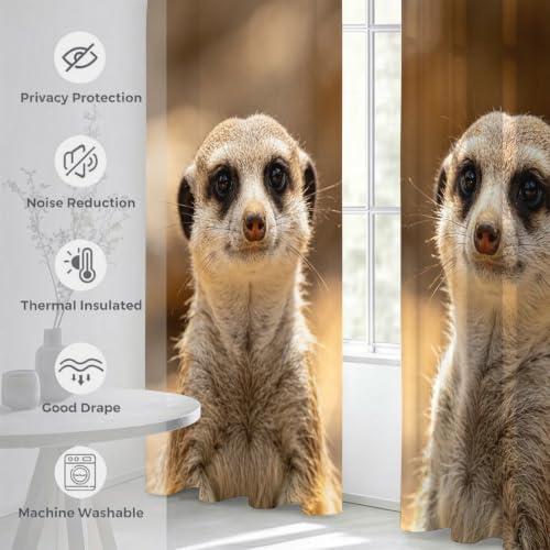 Rideau occultant suricate pour chambre d'enfant lot de 2 panneaux thermiques 70x160cm - 8