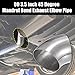 X AUTOHAUX OD 3.5 Inch 45 Degree Mandrel Bend Elbow SS304 Stainless Steel Bend Tube Exhaust Elbow Pipe for Car Modified Exhaust System 3.5