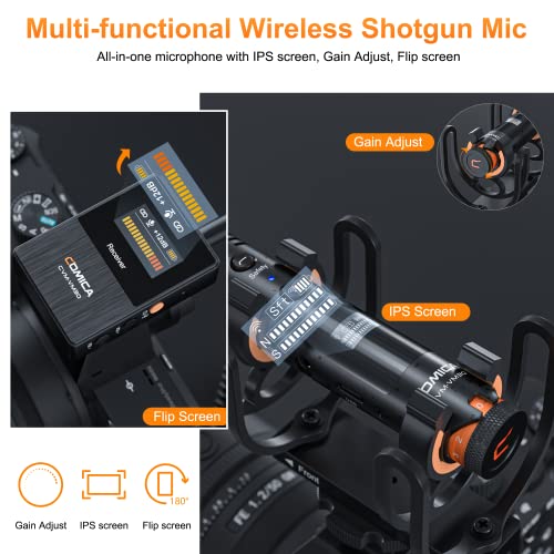 Comica Vm30 Shotgun Microphone, With Wireless Modes, Digital/Analog Output, 75/150Hz, Super-Cardioid Universal Video Microphone For Filmmakers, Vloggers - Mic For Camera, Smartphone, And Pc #TOP1