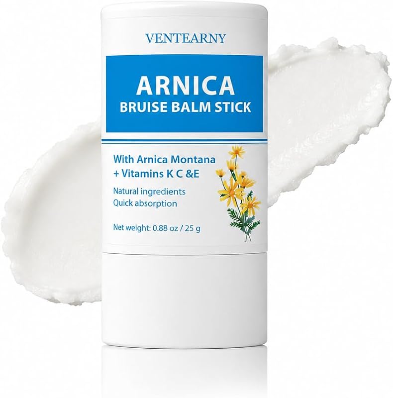 Bálsamo em bastão VENTEARNY com Arnica Montana, vitaminas K, C e E, 25 g, branco