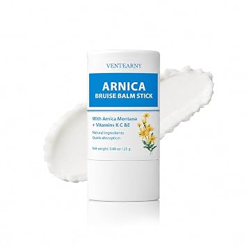 Arnica Bruise Balm Stick Fast-Acting Arnica Montana with Vitamins K, C & E for Bruises, Swelling & Discoloration Non-Greasy, Quick Absorbing Skin Repair for Face & Body 0.88 oz White