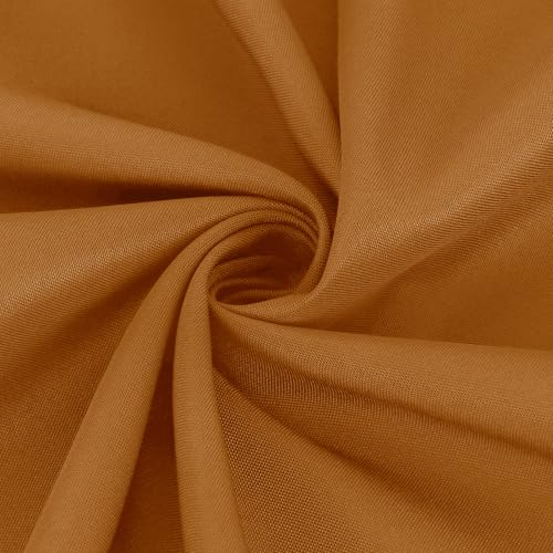 sancua Round Tablecloth 90 Inch Light Borwn- Water Resistant Spill Proof Washable Polyester Fall Table Cloth Decorative Fabric Table Cover for Dining Tables, Thanksgiving Parties and Camping, Bronze by sancua - Used condition - Image 7