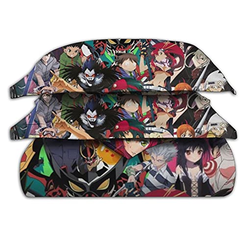 Anime 3D Print Bedding Sets 3Pcs Duvet Cover Bed Set Breathable Soft Bedding Accessories Sets For Kids Boys Teens Breathable Size Full Bed Sheet Set #TOP1