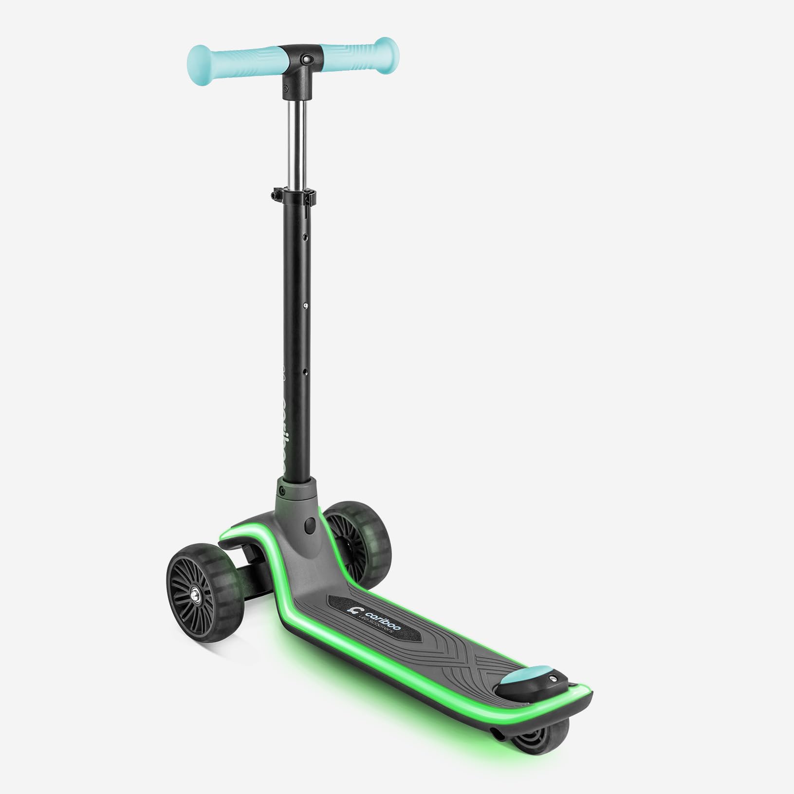 Cariboo Patinete Niño de 3 Años - Scooter con 3 Ruedas Manillar Ajustable en Altura LED Luces LEDstar
