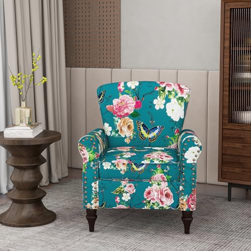 Sillón Plegable Floral Azul miniatura 5