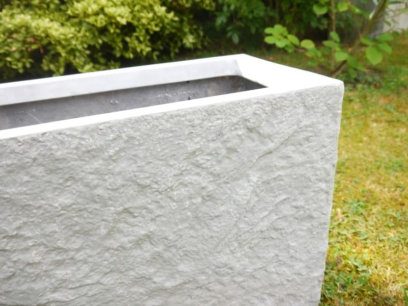 Pflanztrog Rocks L100x B40x H50cm aus Fiberglas wie Orig. Mauergestein, Pflanztröge Pflanzkübel Pflanzgefäße