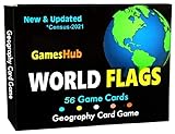 Gameshub Flash Card Game for Kids with Capital Currency Continent Population Countries Educational Country Trump Cards Game, Geography Return Gift Ages 5-10 Years Old Kids - 56 Cards