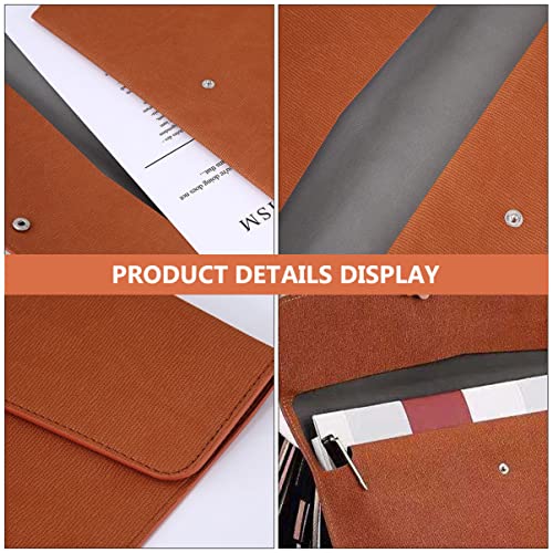 Pu Leather Document Folder Bag for Women Office Satchel Portfolio Case Storage2
