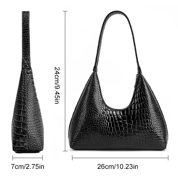 Crescent Shoulder Bags for Women (Black)