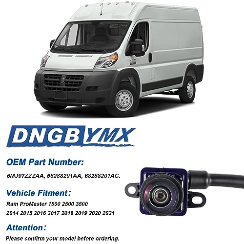 Image of Rear View Backup Camera Compatible with Ram ProMaster 1500 2500 3500 2014 2015 2016 2017 2018 2019 2020 2021 Replace# 6MJ97ZZZAA