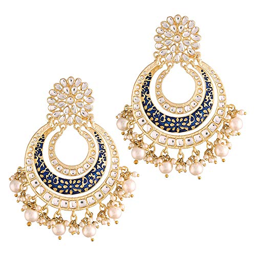 Image of Peora Traditional Indian Ethnic Earrings Jewellery Set Gift for Women Girls
