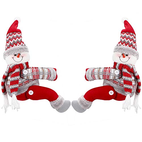 YUIP 2 PCS Weihnachtsvorhangschnalle,Weihnachts-Vorhangschnalle,Weihnachtsverzierung,3D süßer Schneemann Vorhang Schnalle Clip Raffhalter für Frohe Weihnachtsfensterdekoration Drinnen Cover