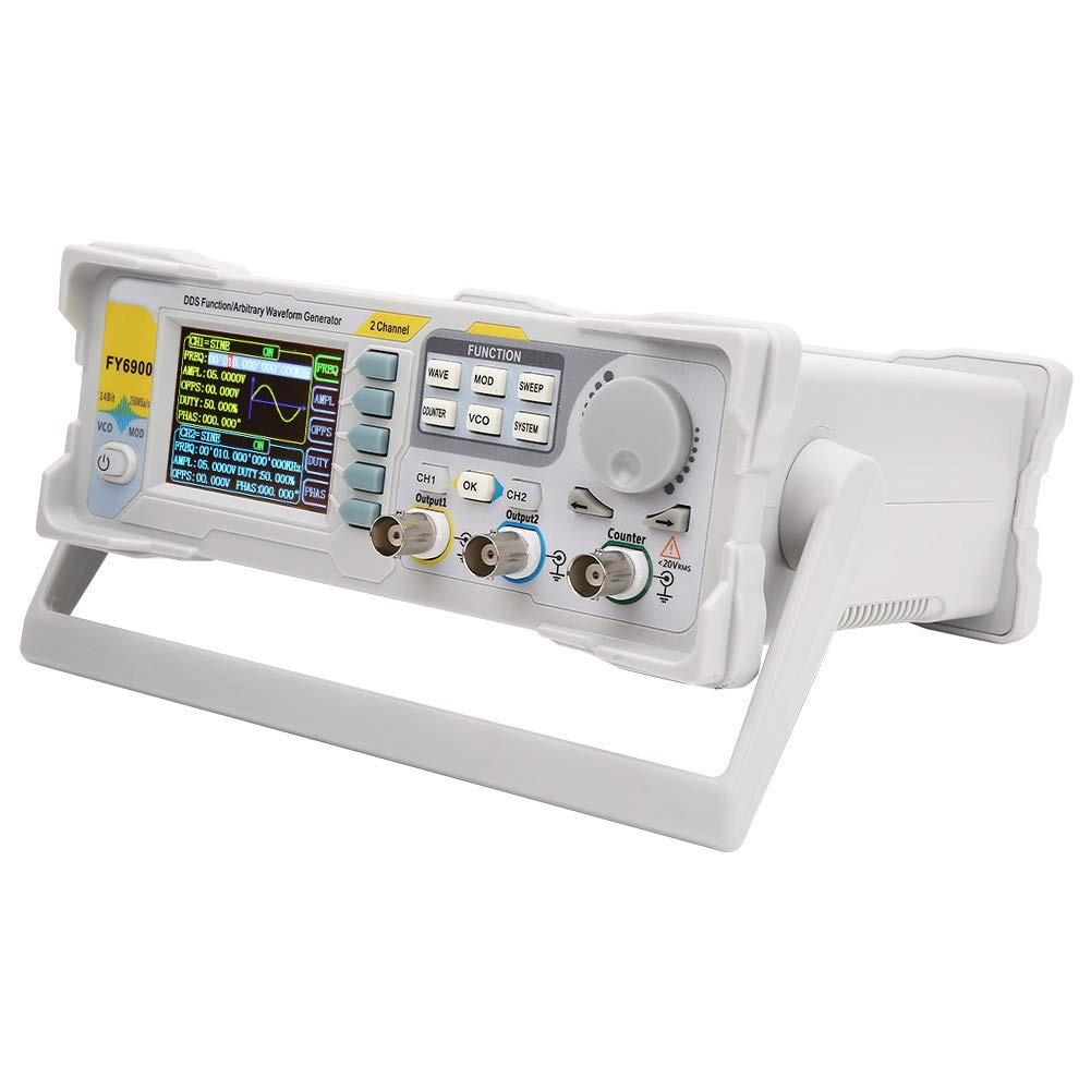 Contador de Señal, FY6900 Sine 0-30 MHZ 2.4in Pantalla TFT Medidor de Generador de Señal Digital