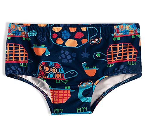 Sunga Elastano Estampada Tartaruga, Tip Top, Toddler Menino, Marinho, 2T