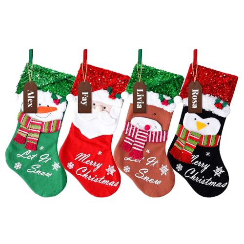 NIBESSER Christmas Stockings Set of 4, 18