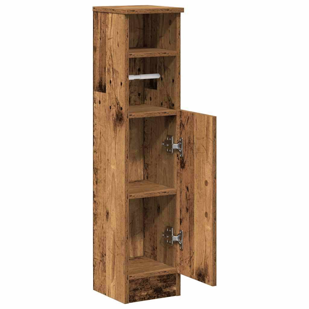 Armario de baño fácil de montar con fijación de puerta opcional como mueble de baño funcional con espacio de almacenamiento, compartimento abierto y cerrado y integrado