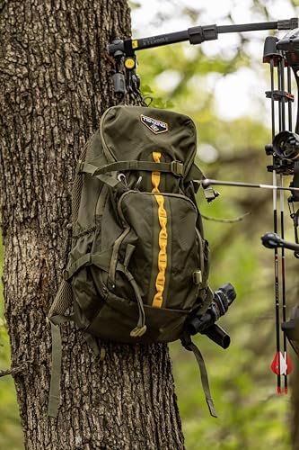Image of TENZING 1200 Whitetail Day Pack, Olive Green | Hydration Bladder Compatible Ultra-Durable Camo Hunting Backpack with 4 Compartments & 11 Pockets