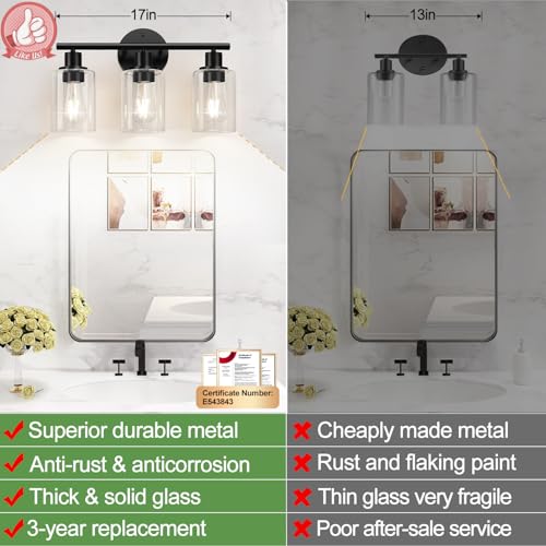 image for Zarbitta 3-Light Bathroom Light Fixtures, 17.23