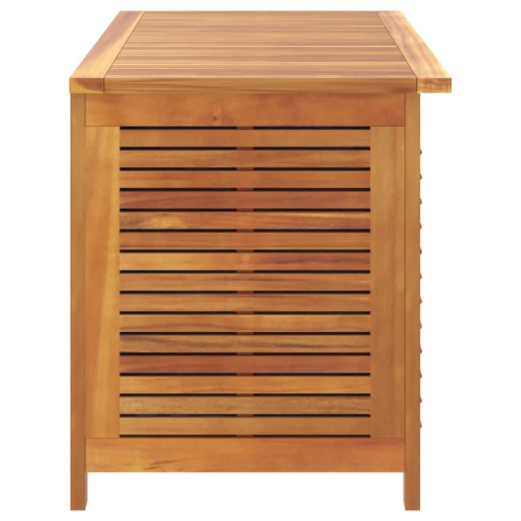 Cassapanca da giardino in legno di acacia, 113 x 50 x 56 cm | Tasca interna impermeabile, chiusura in , utilizzabile come tavolino d'appoggio, baule per esterni