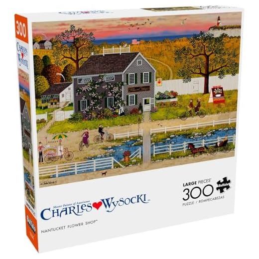 Buffalo Games - Charles Wysocki - Nantucket Flower Shop - 300 Large Piece Jigsaw Puzzle