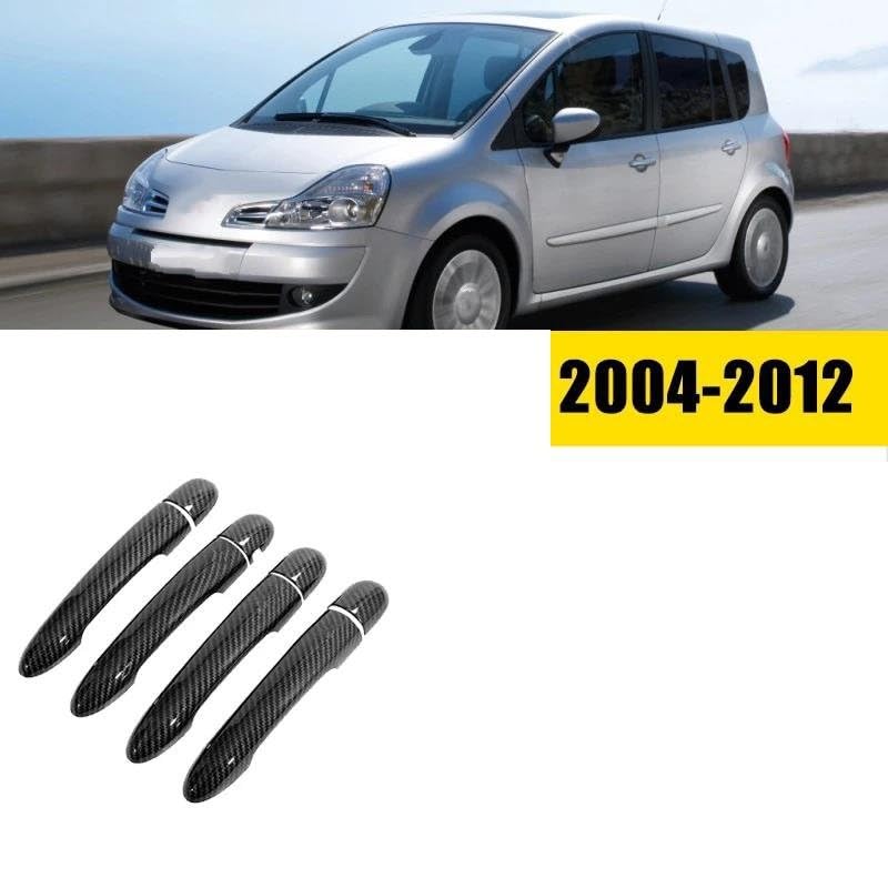 Cubierta de manija de puerta exterior para Modus 2004-2012 con efecto carbono 3