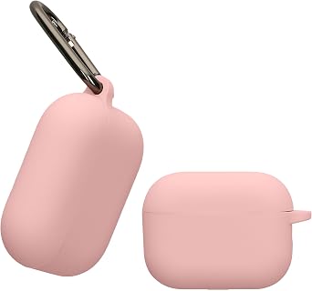 kwmobile Case Compatible with Apple Airpods Pro 3 Case - Silicone Cover Holder for Earbuds - Dusty Pink