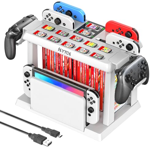 Switch Spiele Aufbewahrung mit Switch Controller Ladestation, Switch...