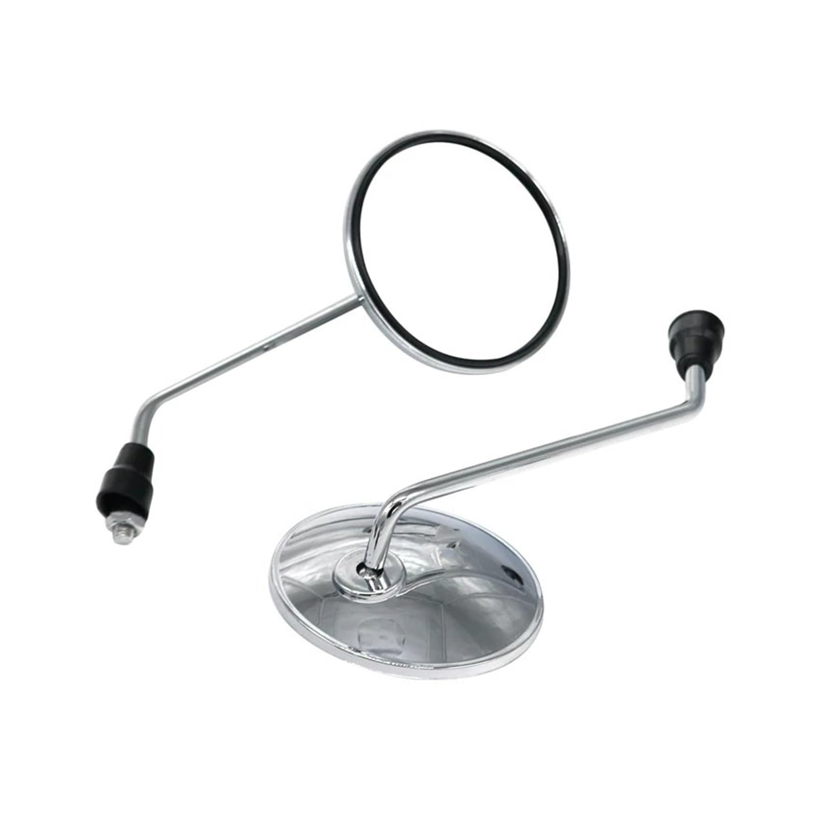 Rétro Rétroviseur 1 Paire De Rétroviseurs Ronds De 8mm pour Vélo Électrique Miroir Latéral Argenté pour Cyclomoteur Rétroviseur Latéral