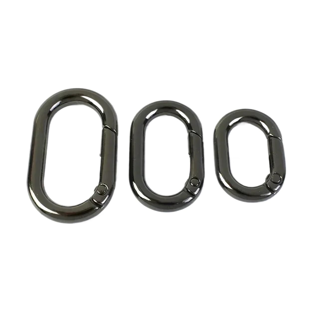 PVUVTNAHW 5Pcs O Ring Spring Openable Metal Buckle Snap Clasp Clip Carabiner Hook Keyring Connect Trigger Clamp(GunBlack,25mm)