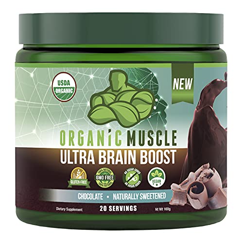 Ultra Brain Boost | USDA Organic Nootropic Brain Support Supplement | Improve Focus, Concentration, Memory & Boost Cognitive Function | Supports Mind Enhancement & Brain Health | 100% Natural & Vegan